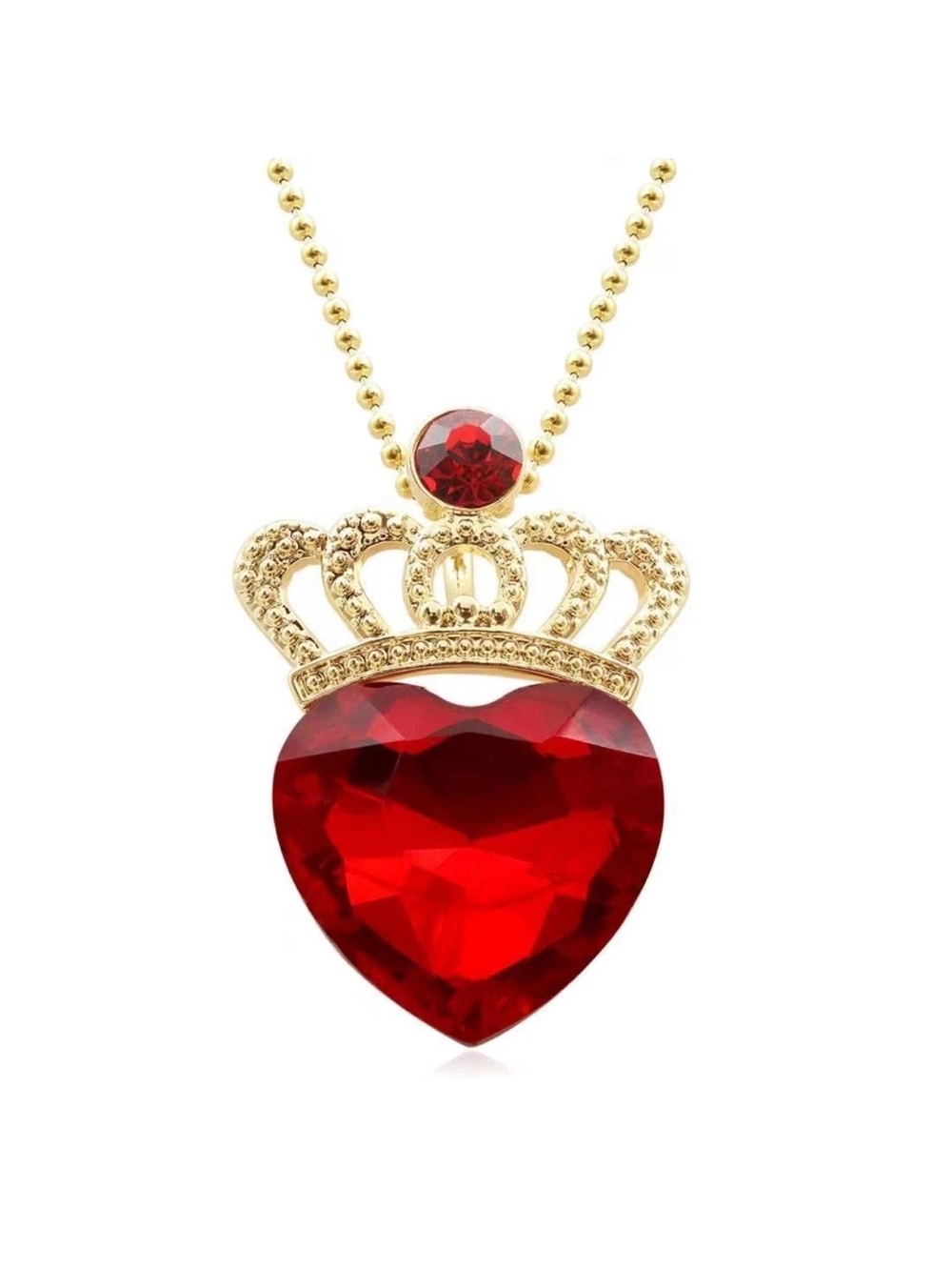 Evie Red Heart Necklace Descendant Costume Queen Hearts Princess Jewelry Disney